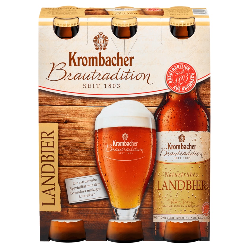 Krombacher Brautradition Naturtrübes Landbier 6x0,33l